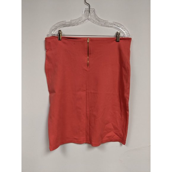 Fig & Blue Skirt Coral Orange Size  XL Pencil Womens Modest - Picture 2 of 5